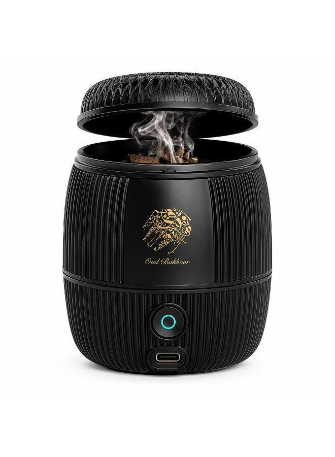 Compare Portable USB Rechargeable Electric Bakhoor Burner Smart Incense Burner for Car Home Office Arabic Oud Burner Type C Charging Auto Timer Smokeless Design at KSA Price