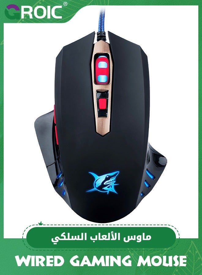 Black Wired Gaming Mouse for Laptop Computer, Gamer…