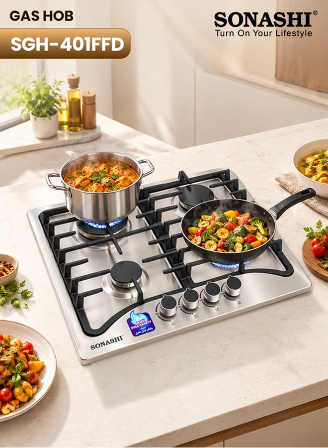 4-Burner Gas Hob - 60 CMs | Featured…