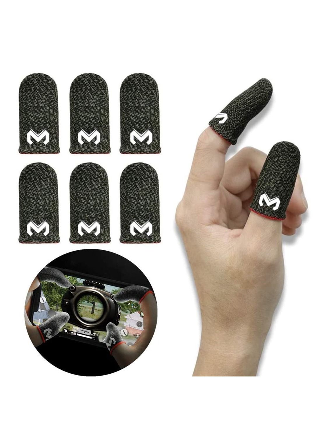 Compare Gaming Finger Sleeves Mobile Controller Sleeve Sets Game Gloves Thumb For League of Legend PUBG Rules Survival3 Pcs at KSA Price