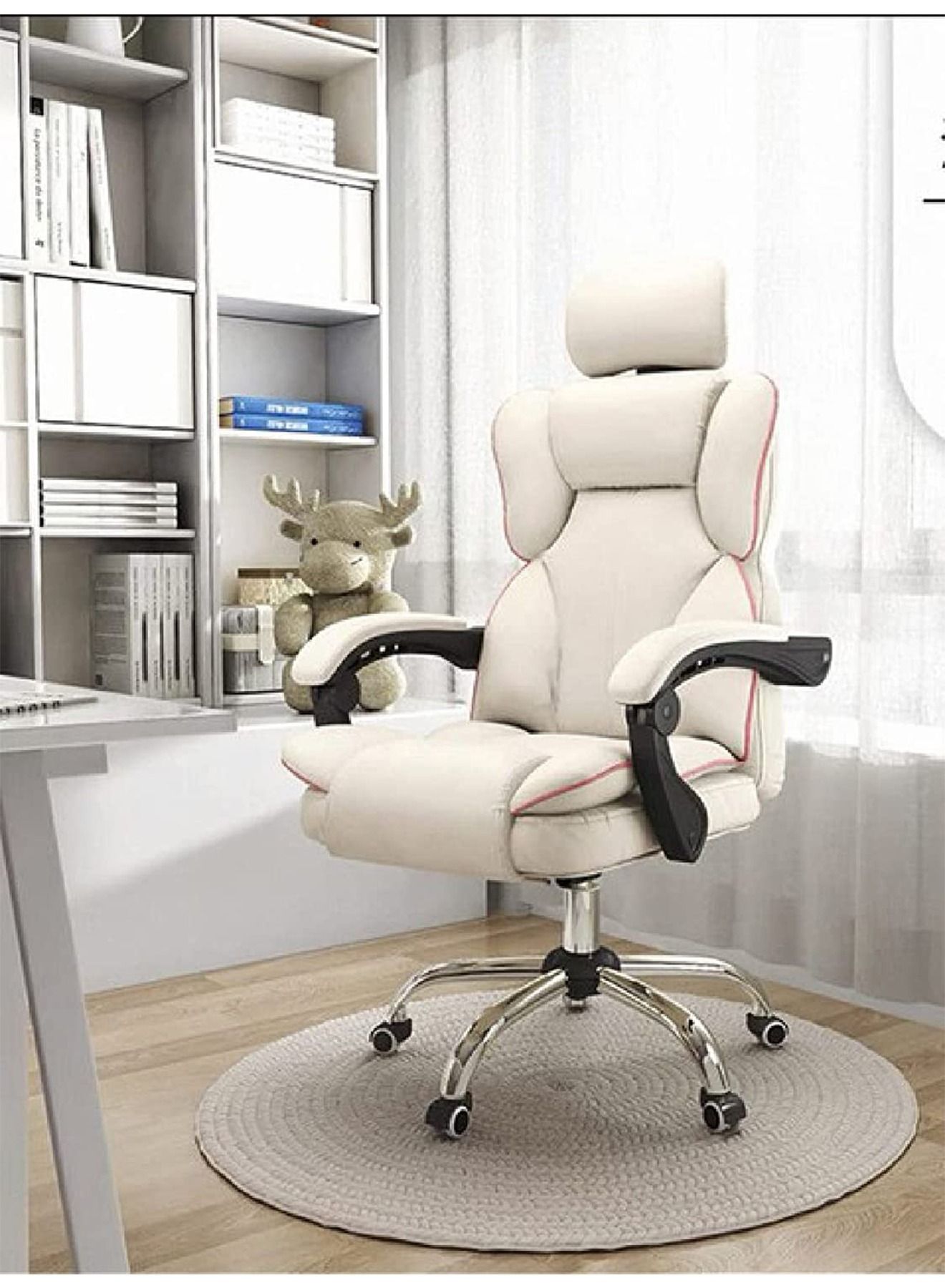 Compare High Back Ergonomic Office Gaming Desk Computer Chair with Lumbar Support Adjustable Swivel Task at KSA Price