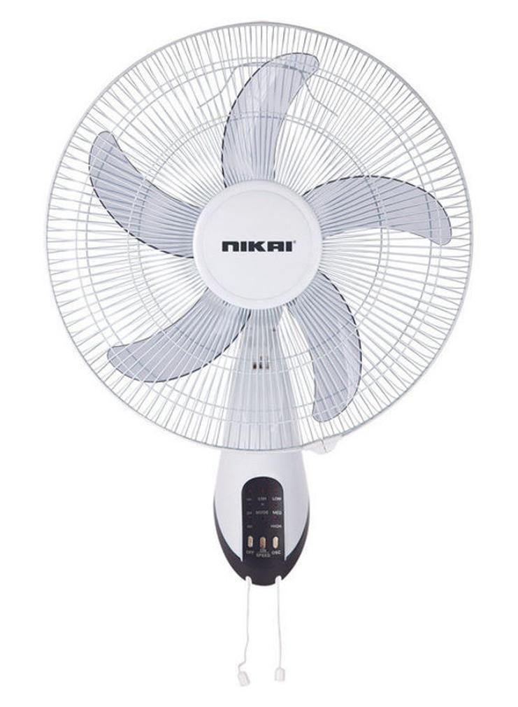 Compare 16 Inch Wall Fan with Remote, T Class Copper Motor, 5 AS Knife Blades  120° Grill, 3 Speed Control, 7.5 Hours Timer, EnergyEfficient, Ideal For Office, And Home 45 W NWF1636RT1 White at KSA Price