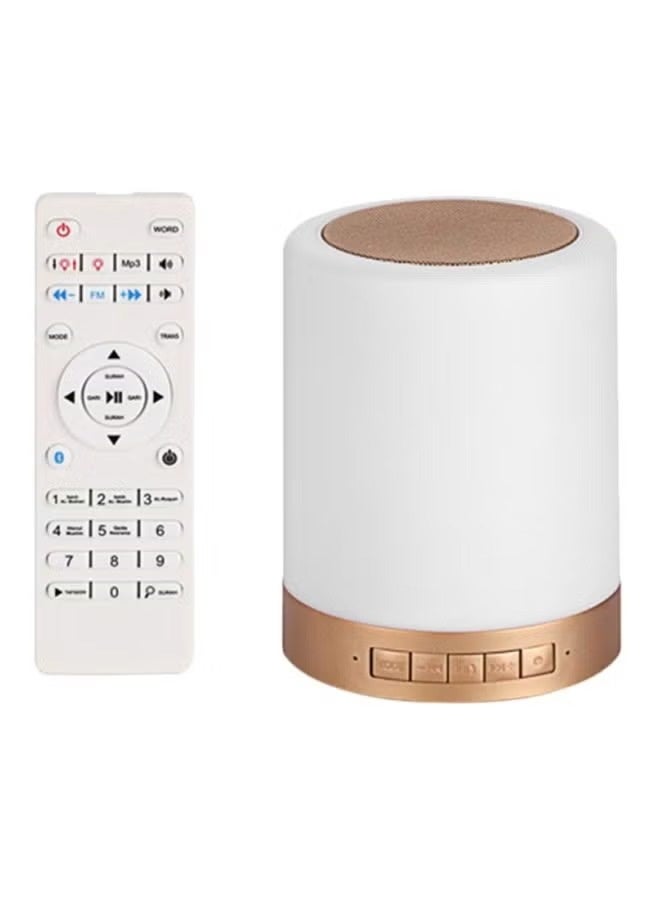 Compare Portable Wireless Touch LED Speaker With Remote Control White at KSA Price