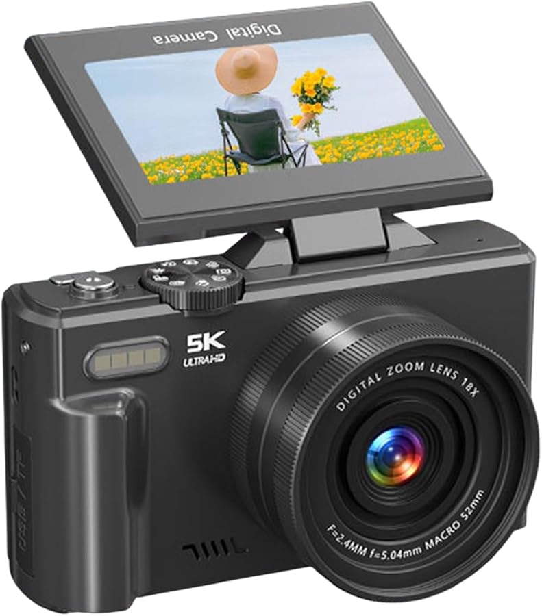 Vbestlife 5K Digital Camera 75MP WiFi Autofocus…