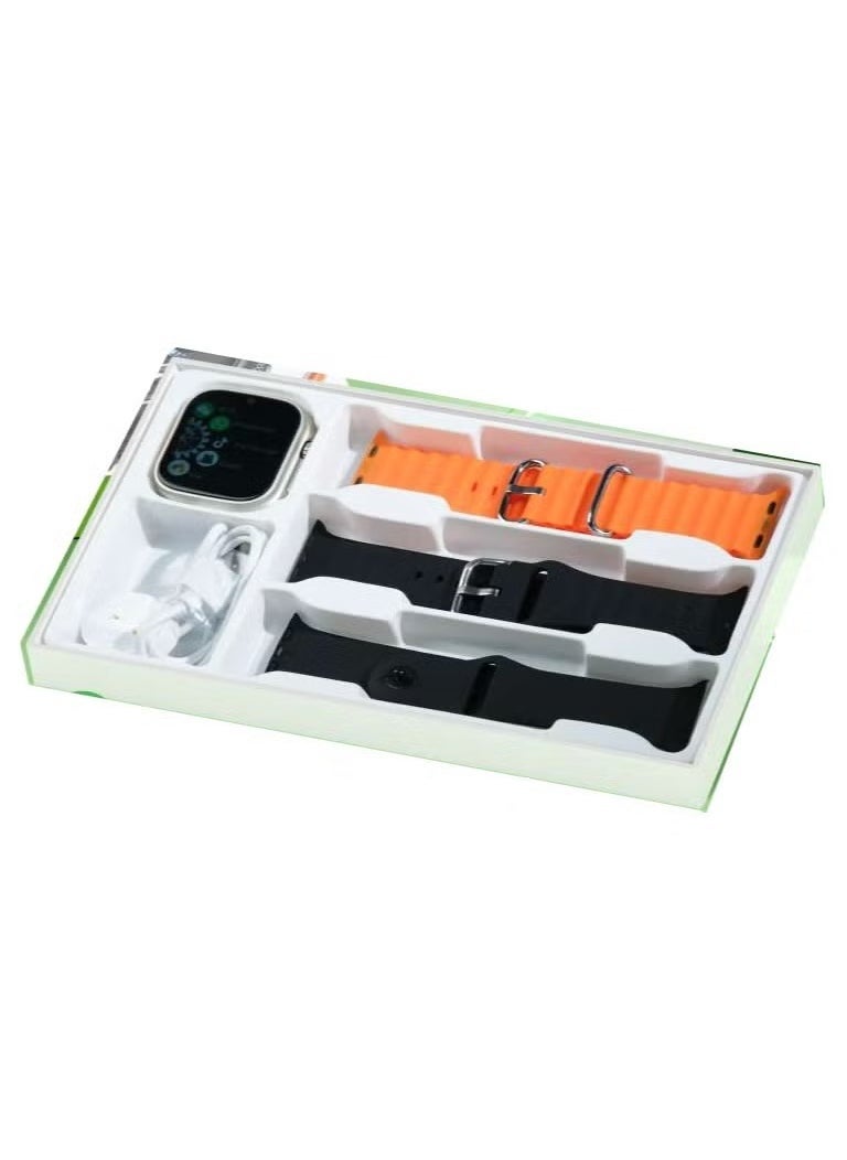 Compare ST10 Smartwatch with 2.2 Inch Display, Dual Camera, SIM Card Slot, 3 Pairs of Straps, Stylish Design for Ladies & Gents – Silver – Fitness Tracker, Calls, Messages, and More, Perfect Smart Accessory for Every Occasion at KSA Price