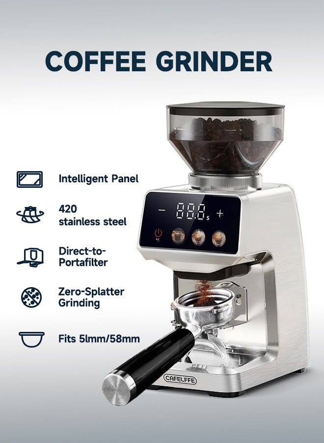 CAFELFFE V60 Conical Burr Coffee Grinder with 51mm/58mm…