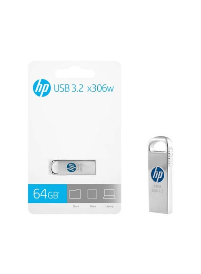 Compare x306w USB 3.2 Flash Drive | Metal Body 64 GB at KSA Price