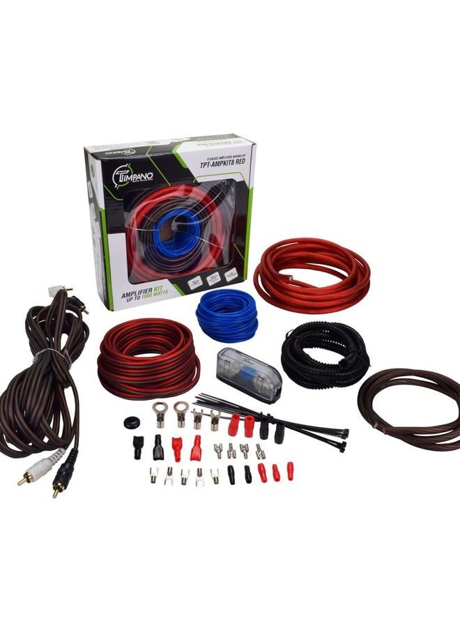 Compare Amplifier Wiring Kit  8 Gauge Amp Kit 1000 Watts Car Amplifier Installation CCA Cables Kit – 60 Amp Fuse Single Amp TPTAMPKIT8 RED at KSA Price