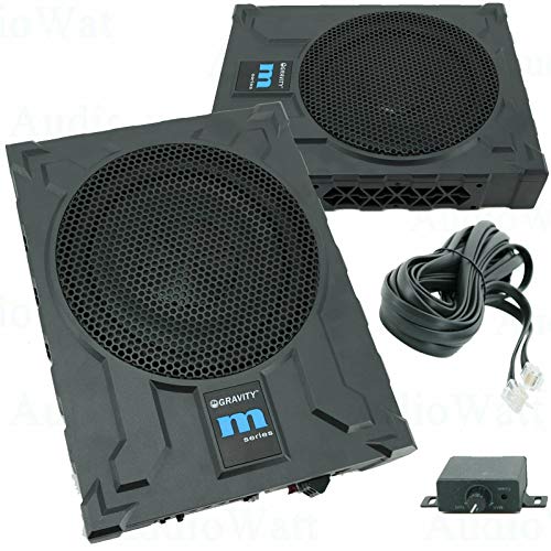 Compare Gravity GRWF10 10Inch 550 Watts Car Audio Under Seat Subwoofer Powerful Loud Speaker Pro Audio Active Aluminum Super Slim with High Power LongThrow 10 Truck Bass Sub at KSA Price