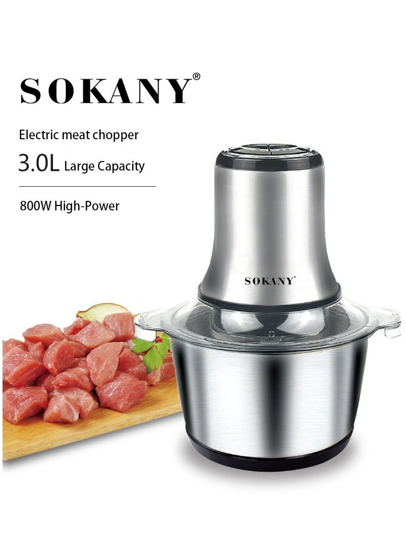 Electric Meat Grinder, 3L Stainless Steel Food…
