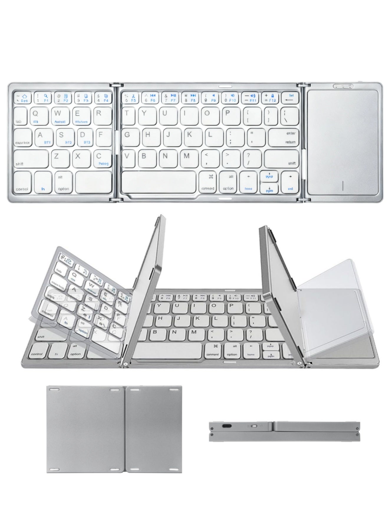 Arabic & English Foldable Bluetooth Keyboard with…