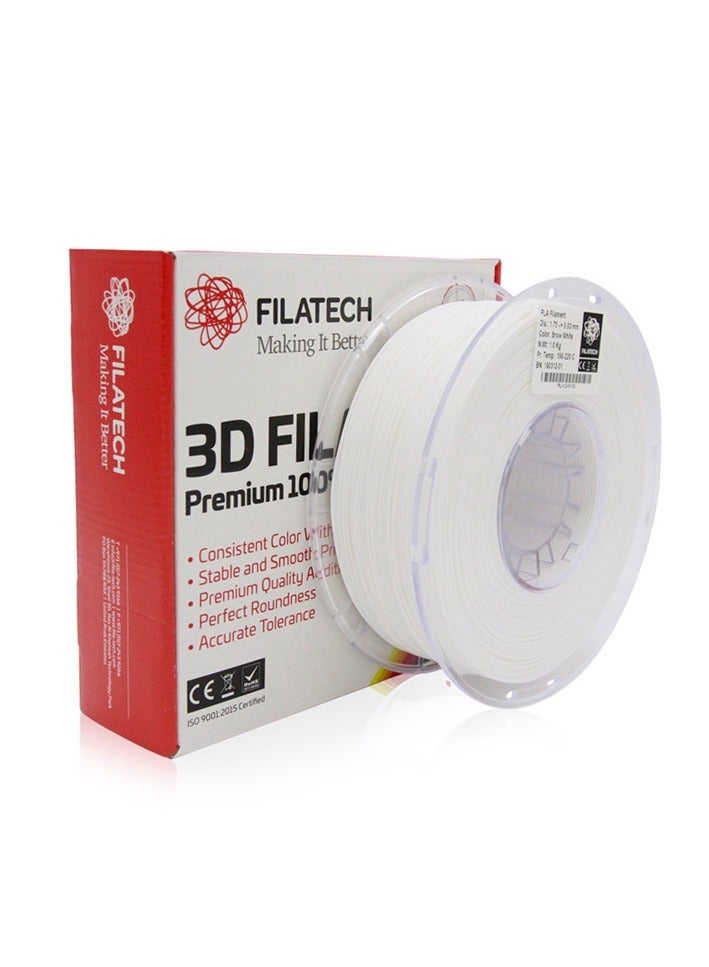 Compare Premium PLA 3D Printing Filament – Snow White | Made in UAE |  NonToxic, Easy Extrusion, Ideal for Fine Details at KSA Price