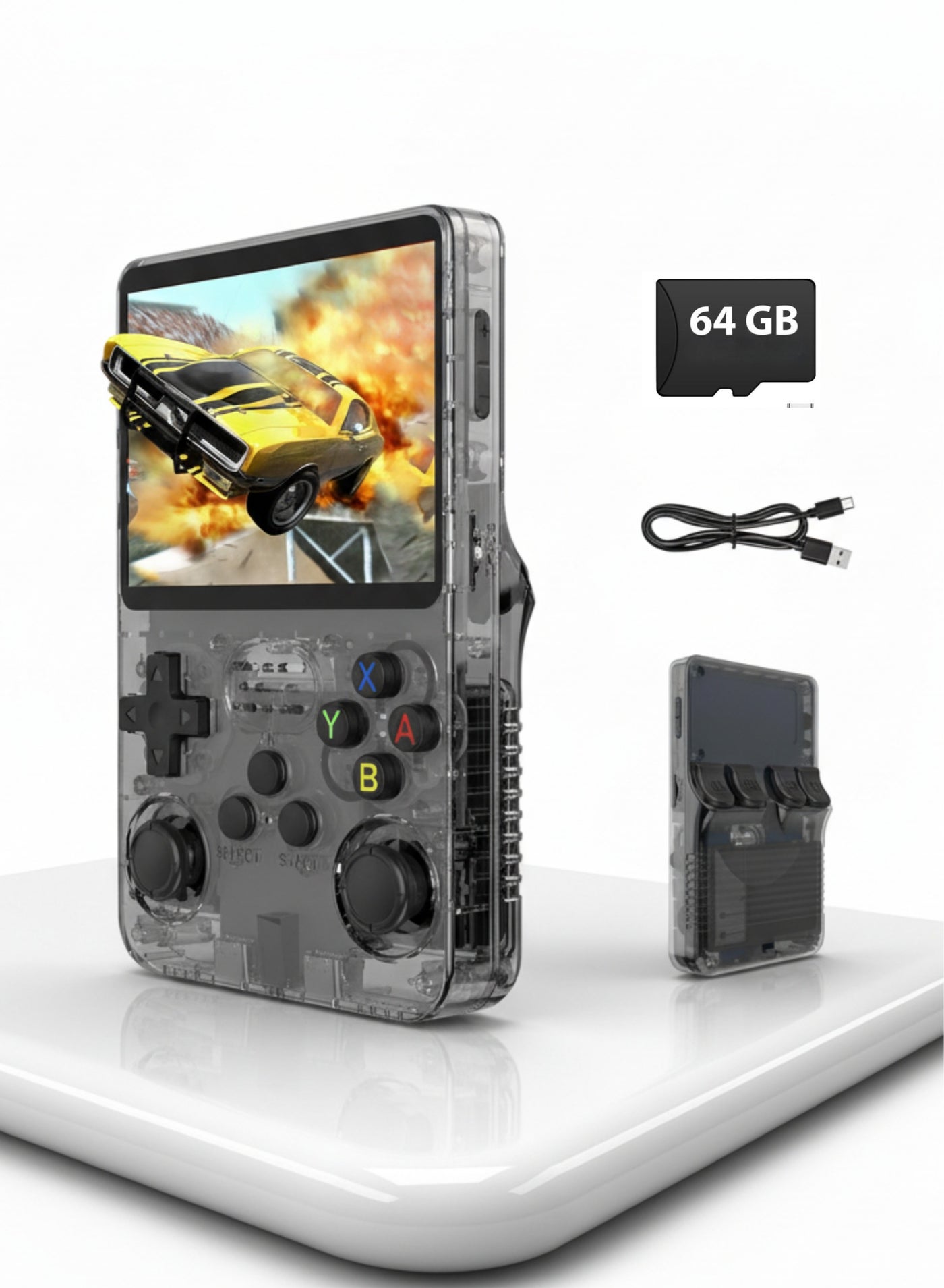 Compare R36S Retro Handheld Game Console 64GB – 20,000+ Games, 3.5” IPS Screen, Linux OS, Portable Gaming Console Black at KSA Price