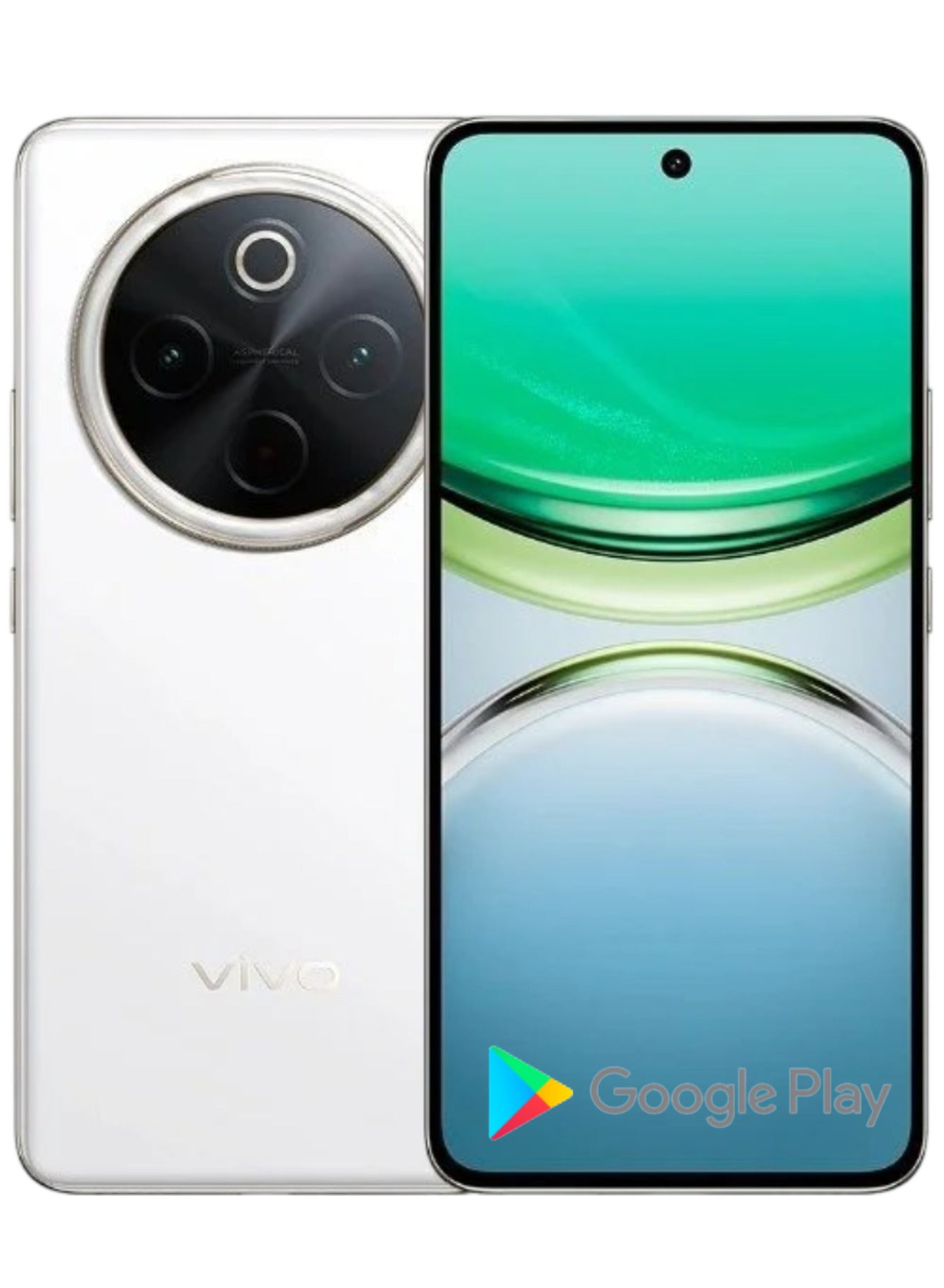 Compare Vivo Y300 Pro 8GB+128GB Snapdragon 6 Gen1 5G 6.77 AMOLED 120Hz 80W 6500mAh Battery 50MP Camera NFC Google OriginOS4 Android14, White with Google play Chinese version at KSA Price