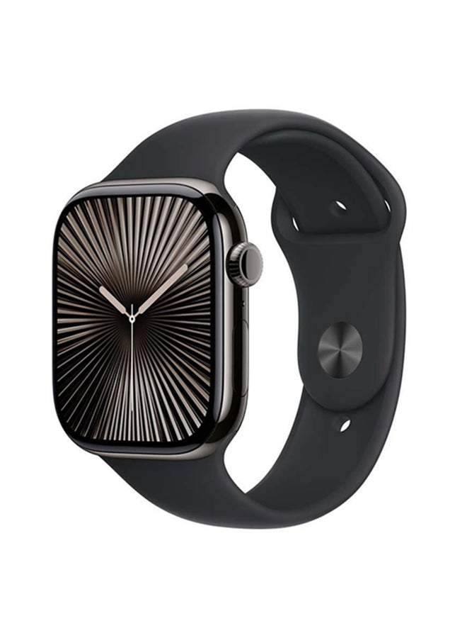 Compare Watch Series 10 Gps  Cellular 42Mm Slate Titanium Case With Black Sport Band  Ml Black at KSA Price