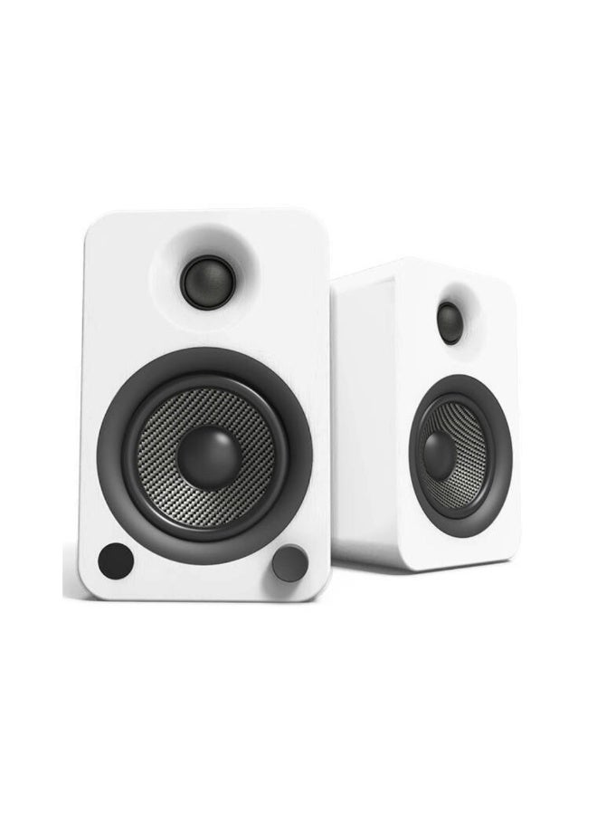 Compare Kanto Audio YU4 140W Powered Bookshelf Speakers with Bluetooth and Phono PreampMatte White, Pair at KSA Price