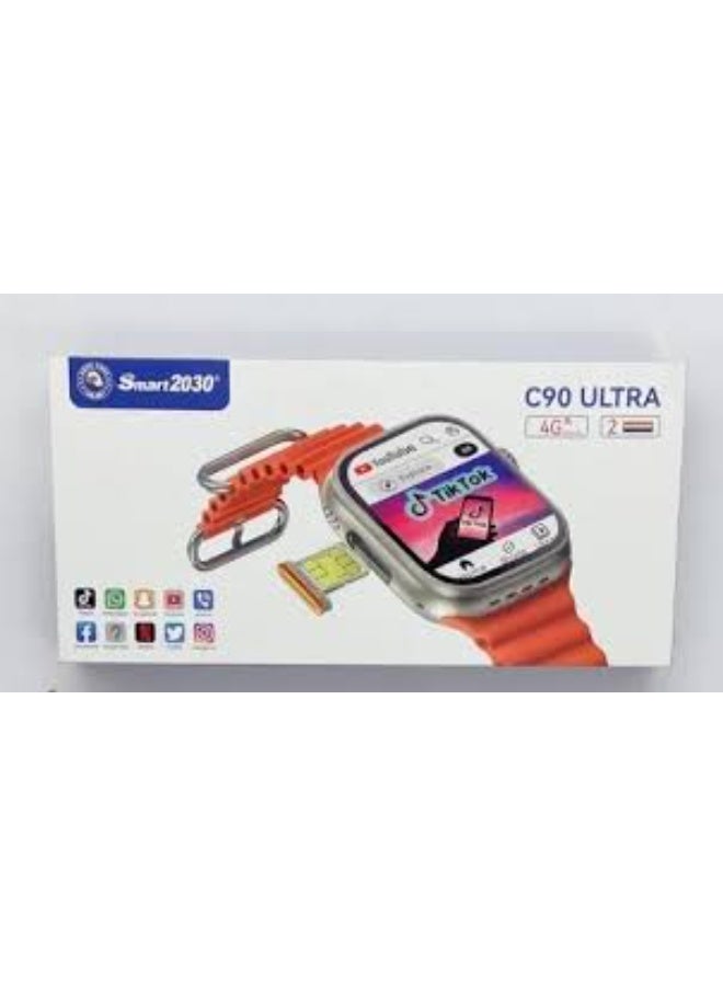C90 Ultra 4G Smartwatch with Dual Camera &…