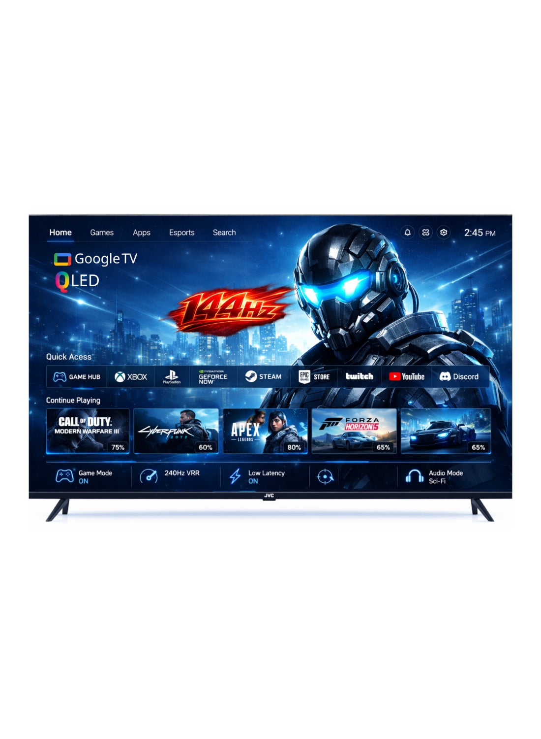 JVC 100 Inch QLED 4K UHD Google Smart…