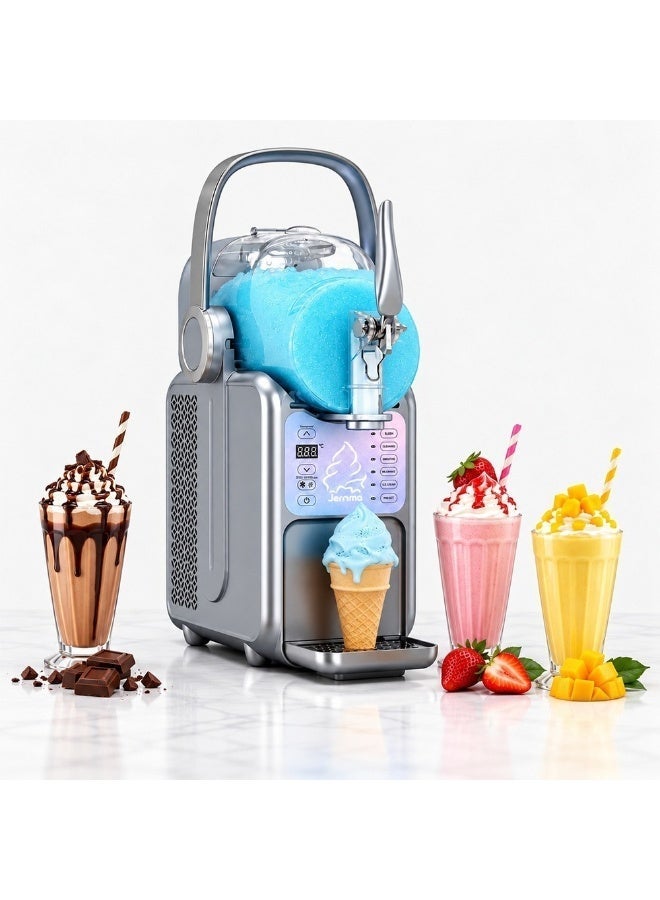 Compare Jeroma Icey Slush and Ice Cream Maker, 6in1 Automatic Frozen Dessert Machine for Slush, Smoothies, Frappe and Milkshakes, Digital Display, Auto Cooling, 2.6L Home Use at KSA Price