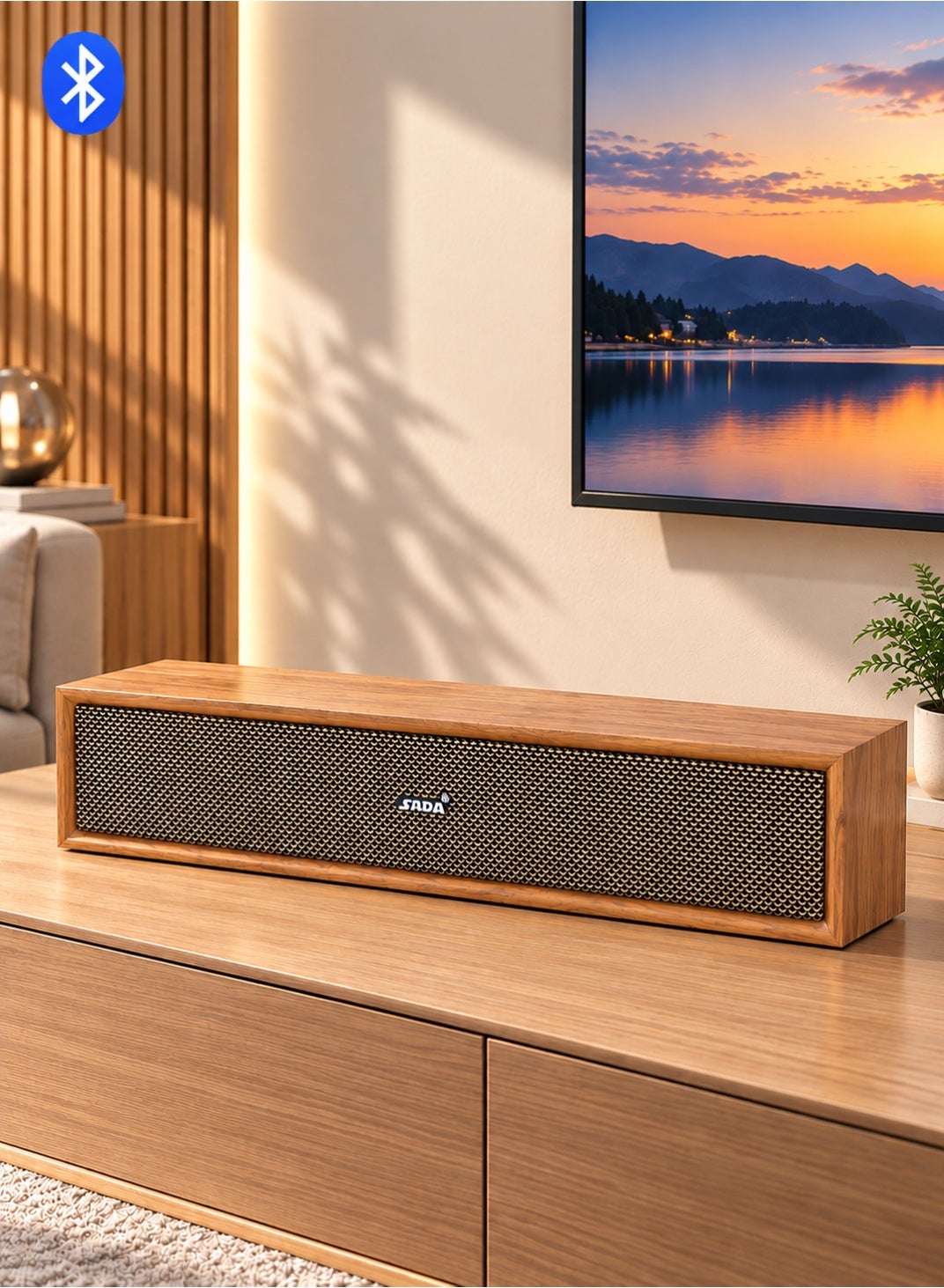 Speaker Retro Wooden Bluetooth 5.3 , Heavy Bass…