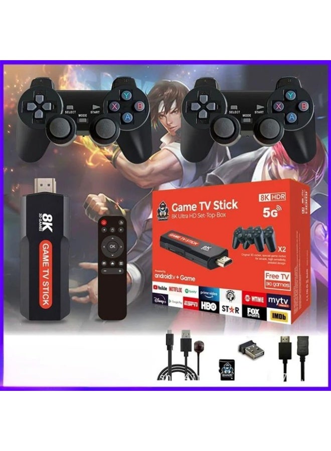 Compare TV Game Stick With 10000+ Games Builtin, 9 Emulators, 4K HDMI Output for TV with Dual 2.4G Wireless Controllers Wireless Retro Game Console, Plug & Play Video at KSA Price