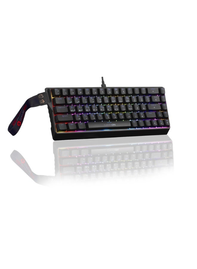 Compare GAMEON MAGPRO GOMG1K8RS 60% RGB Magnetic Mechanical Keyboard – Wired, Outemu Peach Crystal Pink Switch, HotSwappable, 68Key, Full AntiGhosting, Software Customization, Wrist Strap at KSA Price