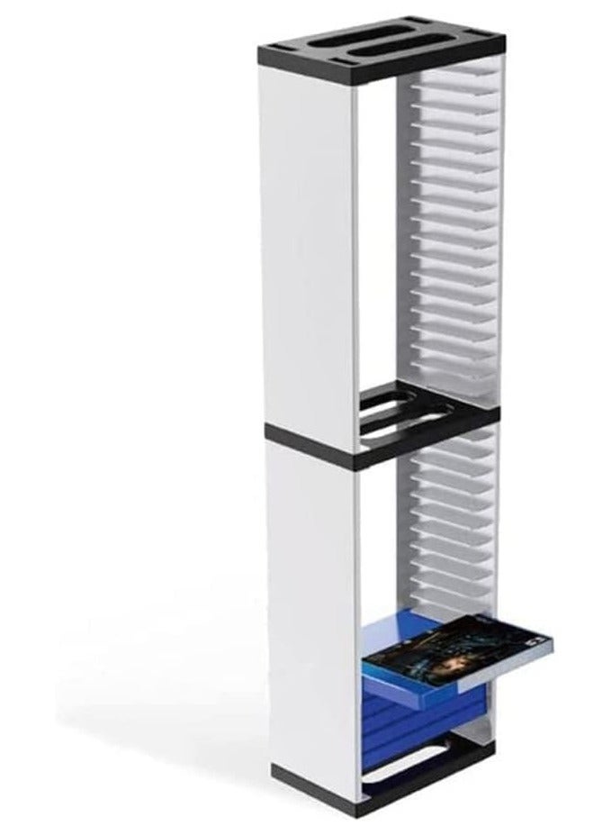 Compare Cd Shelf Game Storage Tower Holder 36 Tier Shelving Game Disk Rack and Controller Organizer Compatible for Ps5 Ps4 for Home Office at KSA Price