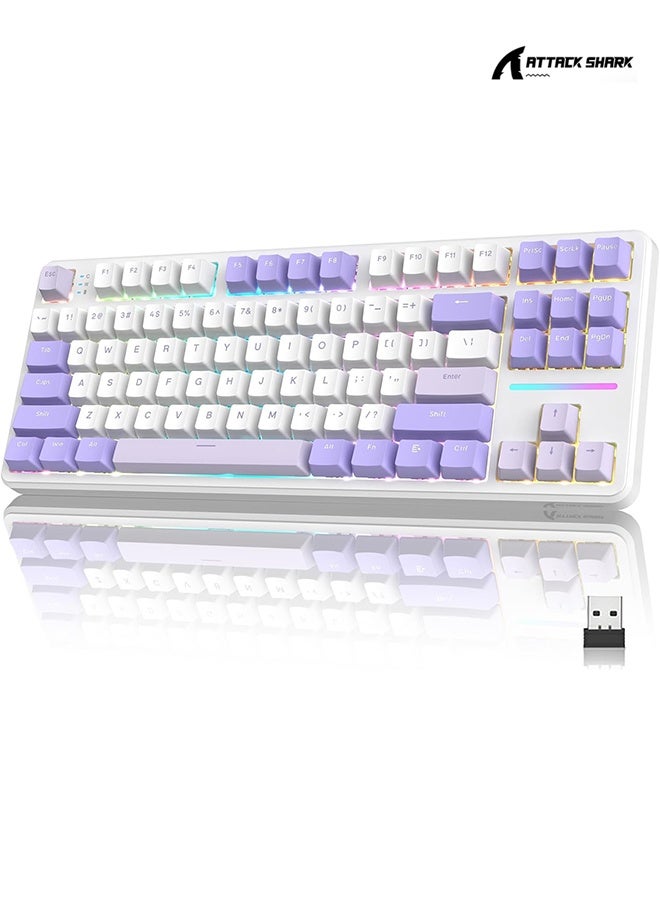X87 Wireless Gaming Keyboard, 87 Keys RGB…