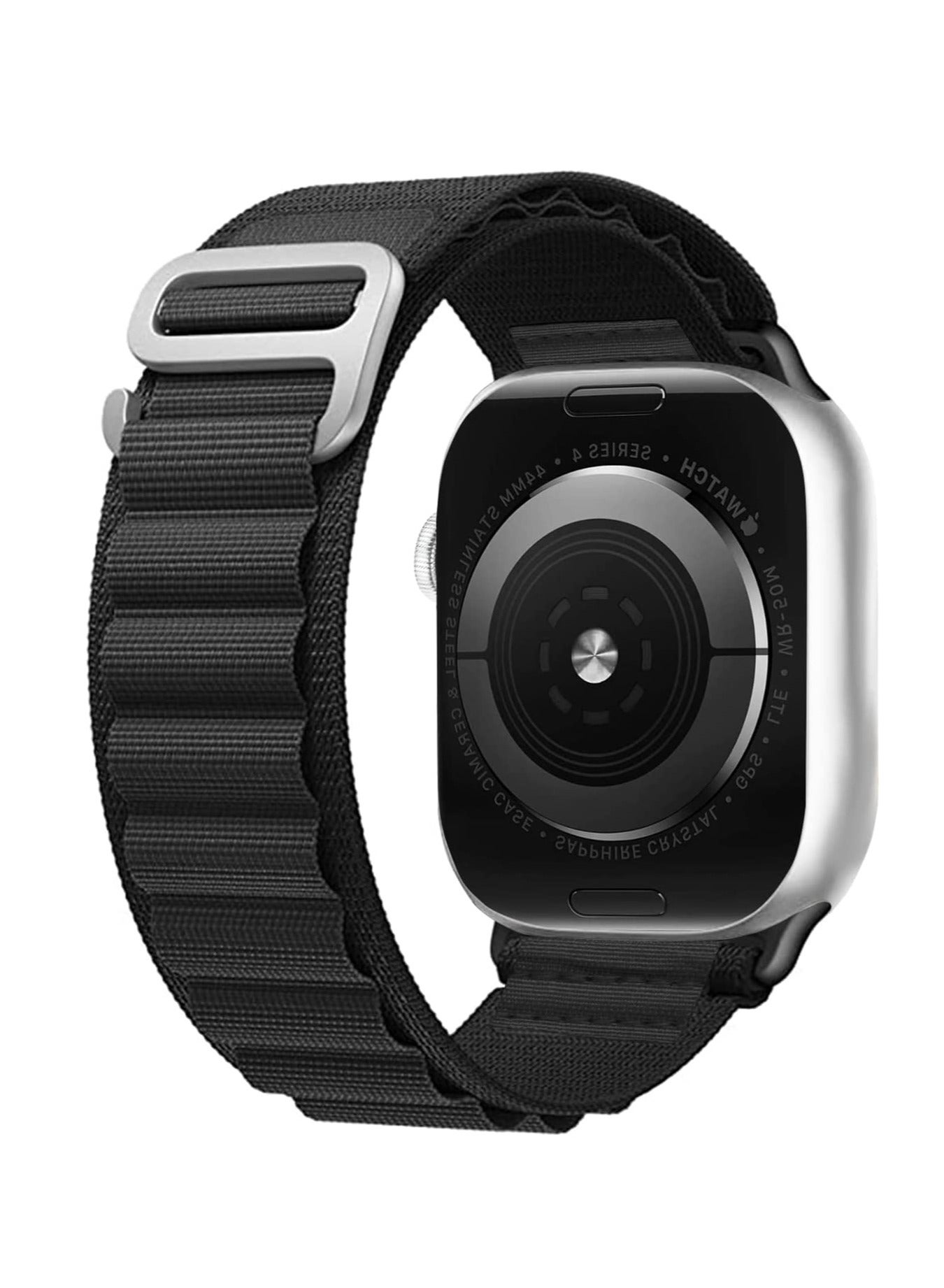 Compare Strap for Apple Watch Ultra Strap 42mm 44mm 45mm Alpine Loop Nylon Replacement Bands with Adjustable Sport Titanium Ghook Braided Straps for iWatch Ultra Series 8 7 SE 6 5 4 3 2 1  BLACK at KSA Price