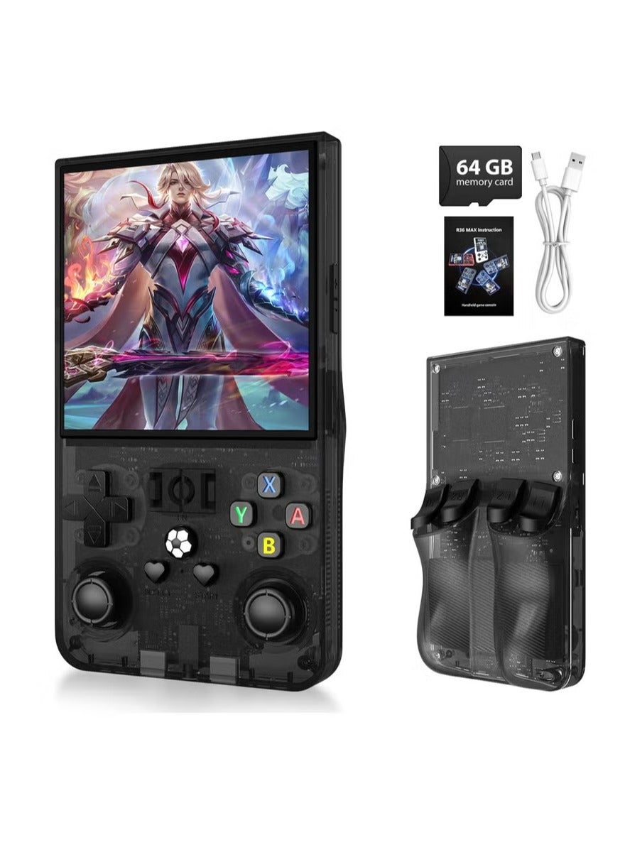 Compare R36MAX Retro Handheld Game Console with 4.0 IPS HD Screen, 64GB 18000+ Classic Games, QuadCore RK3326, Linux OS, 30+ Emulators, 4000mAh Battery, Plug & Play, Dual Joysticks – Portable Gaming Console for Kids & Adults at KSA Price