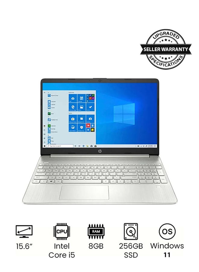 Compare 15DY2093DX Upgraded Version Laptop With 15.6Inch Full HD Display, 11th Gen Core i51135G7 Processer8GB RAM256GB SSDIntel Iris GraphicsWindows 11 English Natural Silver at KSA Price