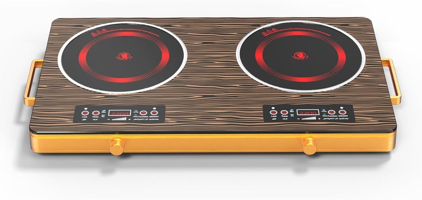 Compare Dual Induction Cooktop 3500W – 2Burner Portable Electric Stove – 10 Temperature Levels, Child Safety Lock & Timer, ScratchResistant Ceramic Surface, Magnetic Cookware Compatible at KSA Price