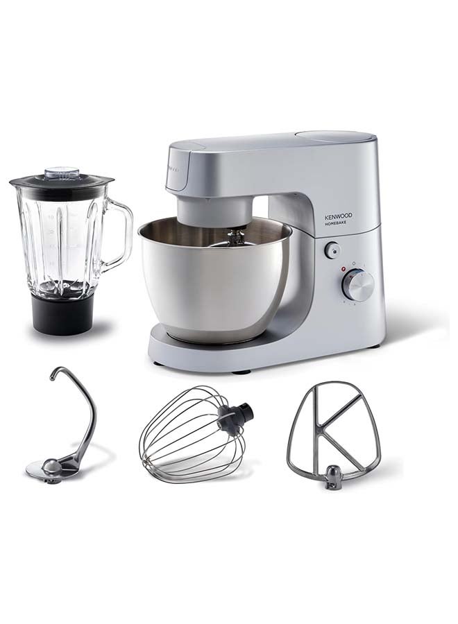 Compare Stand Mixer Kitchen Machine HOMEBAKE, 5L Brushed Steel Bowl, KBeater, Whisk, Dough Hook, Splash Guard, Variable Speed, Compact Design 5 L 1400 W KHH01.120SI Silver at KSA Price