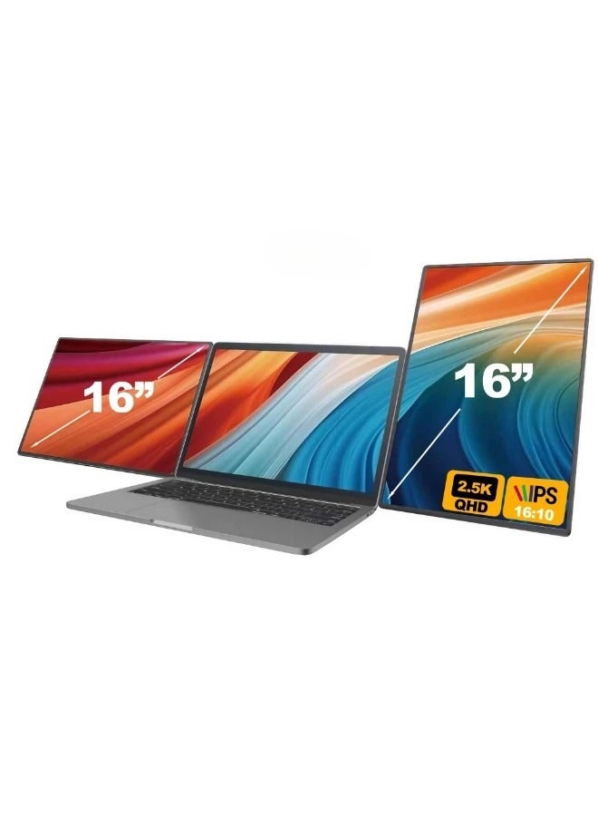 Compare 16 Laptop Screen Extender QHD 2.5K Portable Monitor, 16:10 Aspect Ratio, Detachable & Rotatable, Compatible with Windows, Mac, Chrome at KSA Price