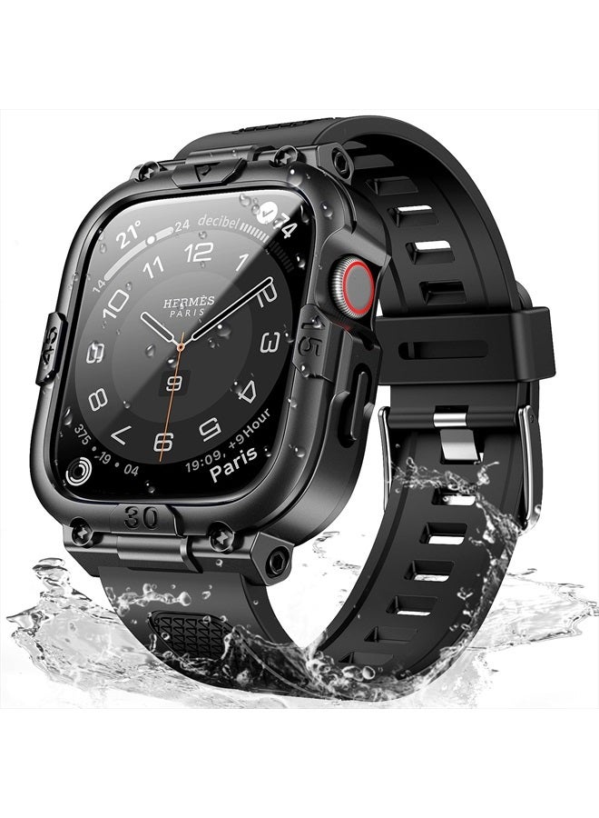 Sport Rugged Case with Band for Apple Watch Band 44mm,…