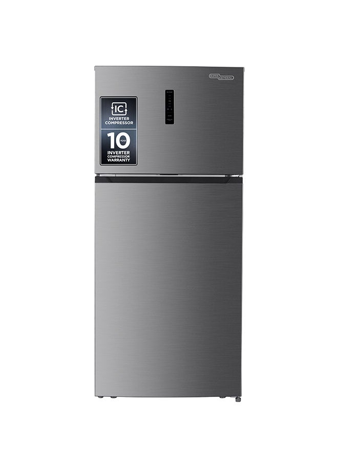 Compare 510L Gross & 415L Net Capacity Double Door TopMount RefrigeratorFreezer, No Frost, Glass Shelves Tempered, Quiet Operation SGR515IE Inox at KSA Price