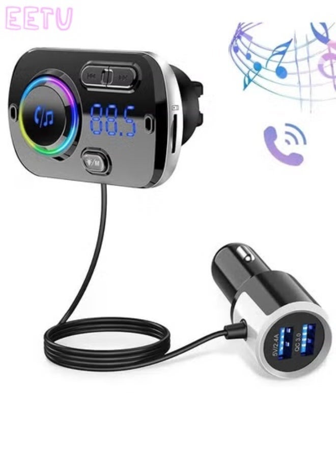 Bluetooth FM Transmitter For Car,Wireless 5.0…