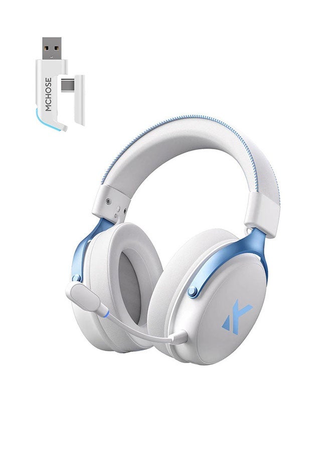 Compare V9 Pro Wireless Gaming Headset with Mic,2.4GBT Wireless & Wired Gaing Headphone,53mm Drivers, 7.1 Surround Sound,15ms UltraLow Latency, Detachable AI NoiseCanceling Microphone,TypeC Charging,WhiteBlue at KSA Price