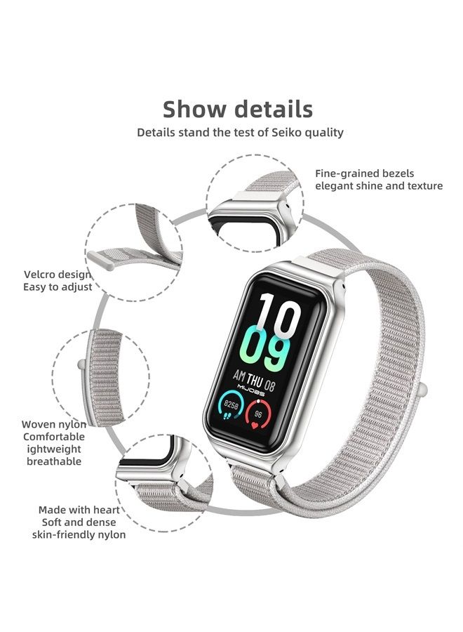 Compare Strap for Amazfit Band 7 Nylon Replacement Strap Watch Wrist Band Smart Bracelet Accessories for Amazfit 7 Fit Band at KSA Price