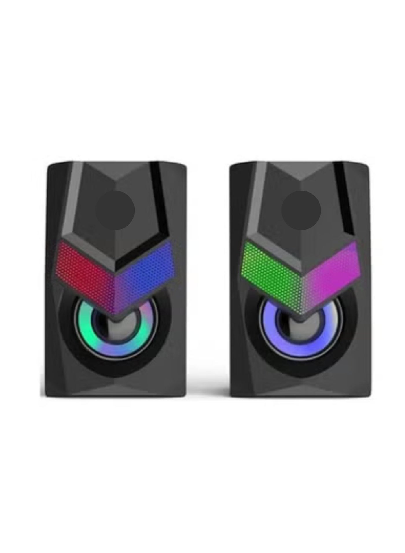 Compare DHE6000 WIRED SPEAKER RGB BACKLIGHT AUDIO PLAYER MULTIMEDIA STEREO MINI 360 SURROUND SOUND SUBWOOFER BLACK at KSA Price