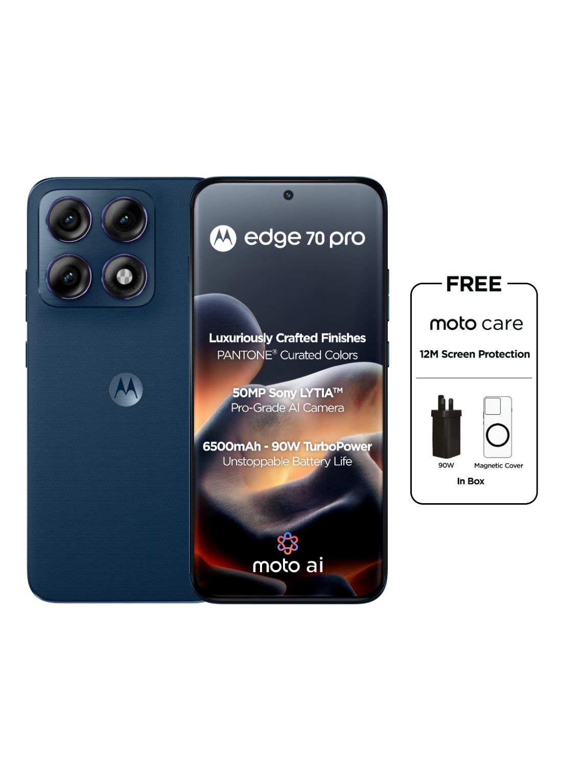 Compare Edge 70 Pro Dual SIM 5.5G PANTONE Titan 12GB RAM 512GB + 1 Year Screen Damage Protection  Middle East Version at KSA Price