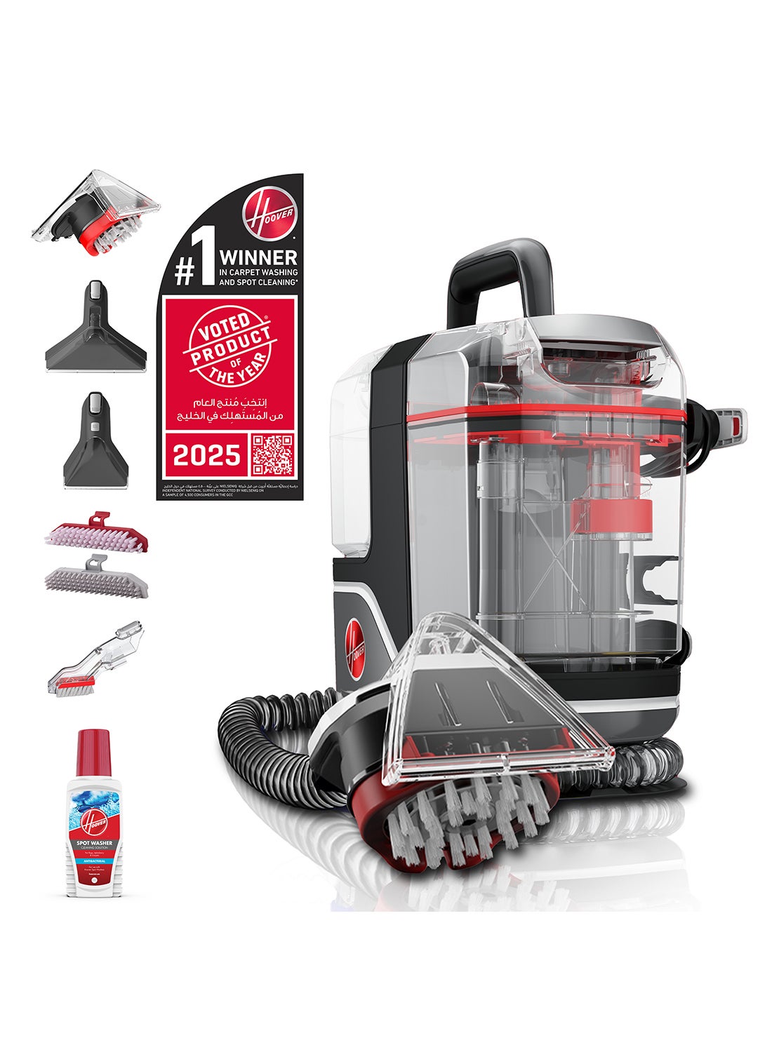 Compare Cleanslate XL Complete Portable Spot Cleaner for tackling stubborn stains and spills, with Larger Tanks for Whole Home Cleaning 2.8 L 920 W CDSWMSME GraphiteRed at KSA Price
