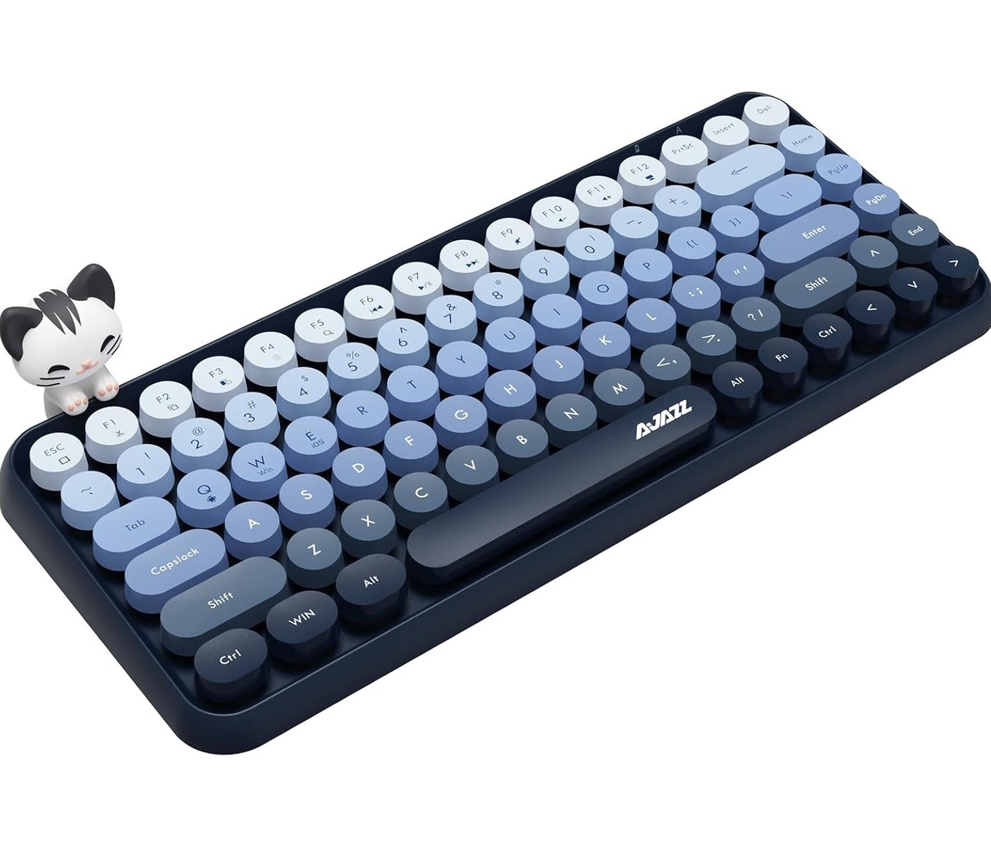 Ajazz 308i Wireless Bluetooth Keyboard, Retro Typewriter…