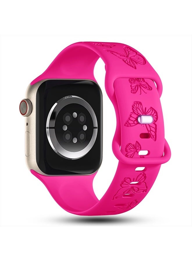 Butterfly Engraved Bands Compatible with Apple Watch…