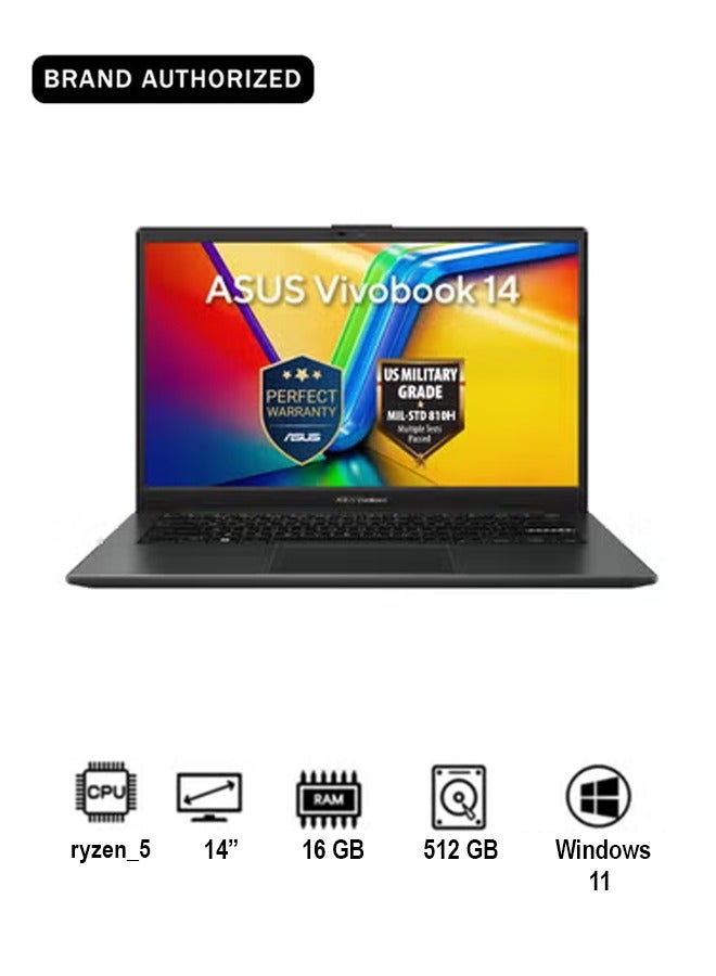 Compare Vivobook Laptop With 14Inch Display,AMD Ryzen 5 15016GB512GB SSDAMD Radeon GraphicsWindows 11 Indie Black at KSA Price