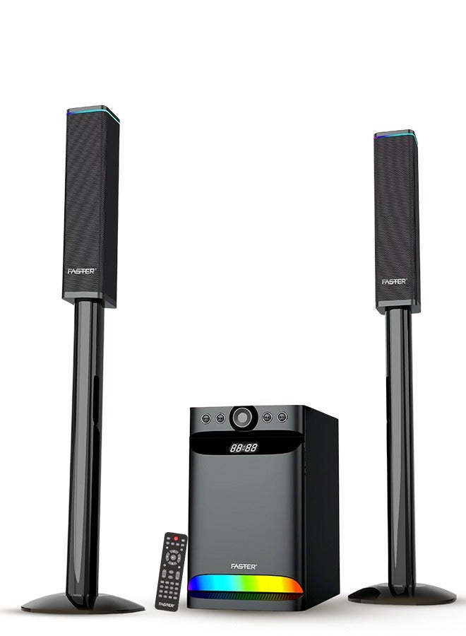 Compare XB8000 Soundbar with Subwoofer 90W 8” Subwoofer 3” Satellite Speaker 2.1 Home Cinema RGB Powerful Bass 5.0 Bluetooth Speaker Sound Bar Multiple Connectivity USB, BT, Aux & Remote Control Multiple Device Inputs Smartphone Tablet Music Player at KSA Price