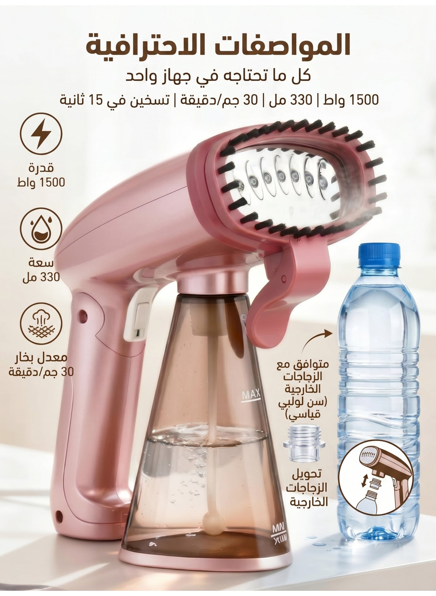 1500W Handheld Garment Steamer for Abaya & Thobe,…