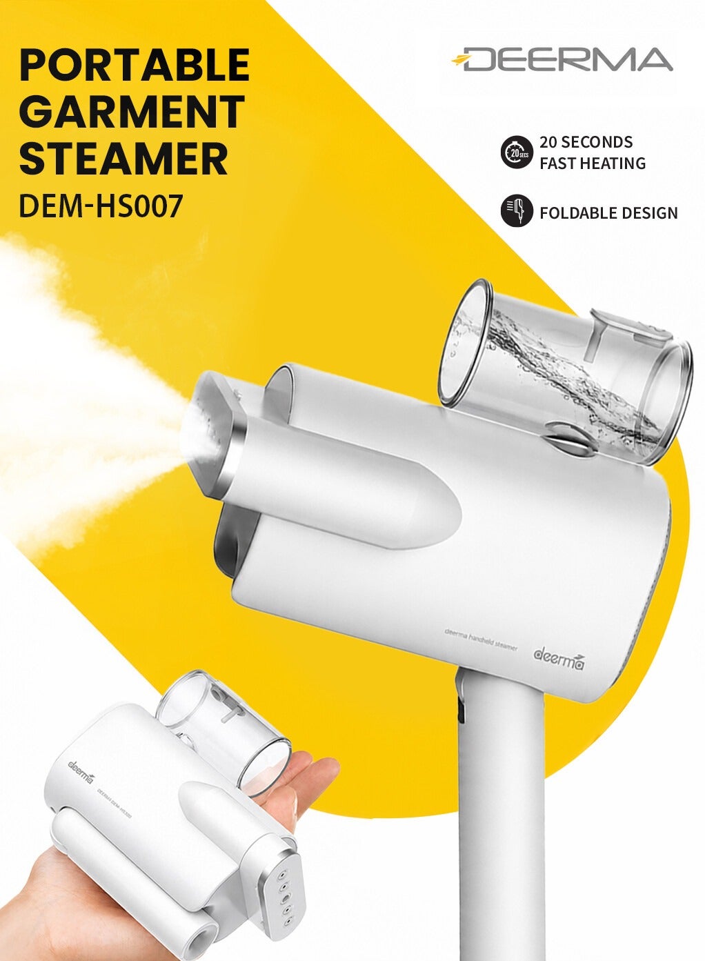 Portable Handheld Steamer – 100ml Capacity, High-Power…