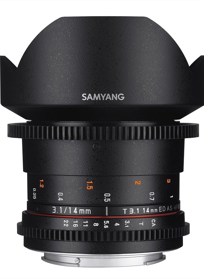 Compare SYDS14MN VDSLR II 14mm T3.1 WideAngle Cine Lens for Nikon FX Cameras at KSA Price