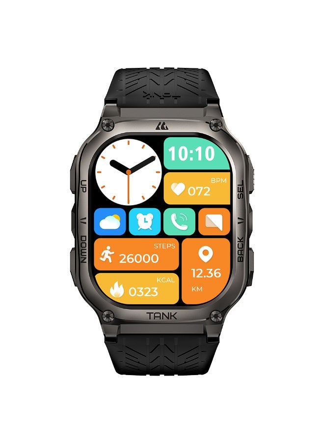 Compare 480 mAh Kospet Smart Watch Series Tank M3 49mm Bluetooth Calling IP69K Waterproof 170+ Sport modes  Black Black at KSA Price